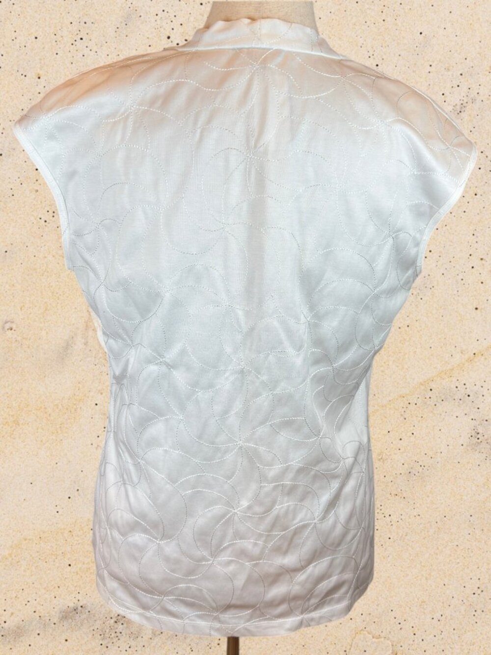 NWT Lafayette 148 New York Giada Cap Sleeve Embroidered Top XXL White MSRP $198 - Picture 4 of 8
